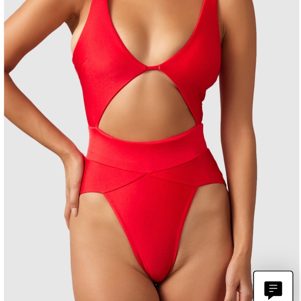 MBM Swim Aspire Red Cutout Swimsuit (NWT!)